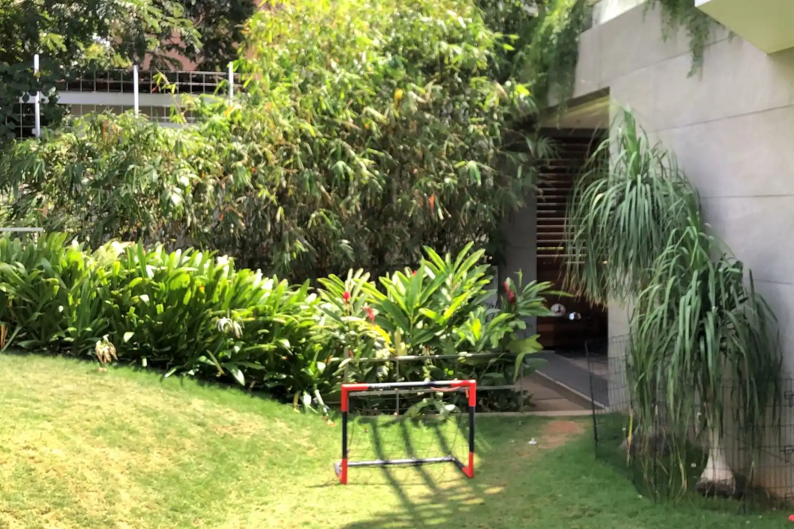 Multi level landscape for a residence.